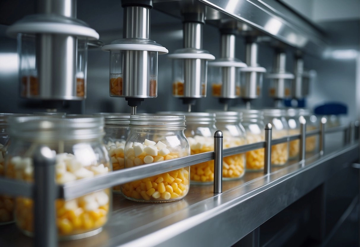 A machine freeze-dries food in a sterile laboratory setting